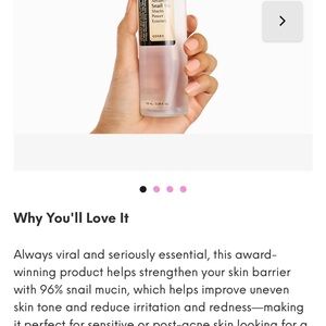 COS Rose Gold and Clear Skincare Serum Bottle